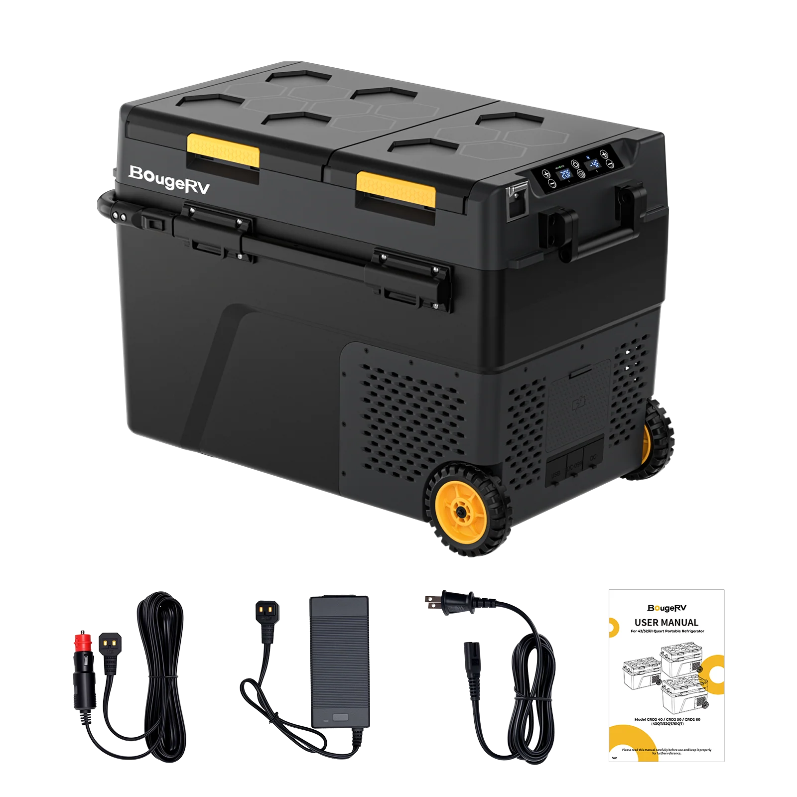 BougeRV CRD2 49L Dual Zone 12V Portable Fridge Freezer - Image 8