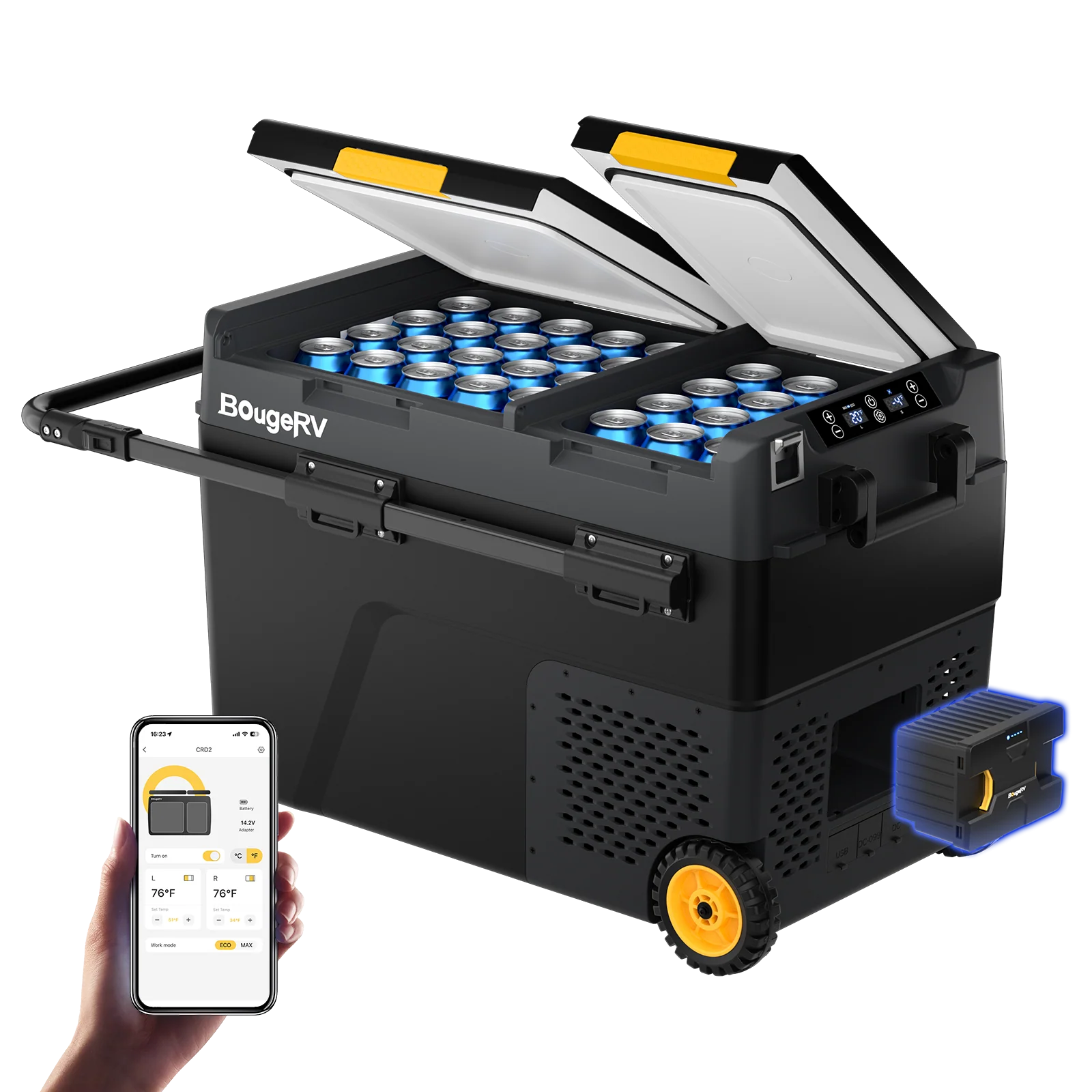 BougeRV CRD2 49L Dual Zone 12V Portable Fridge Freezer - Image 9