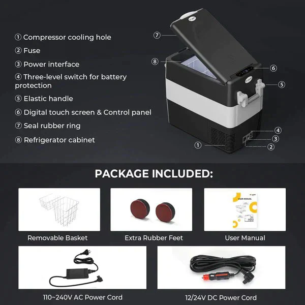 BougeRV 12V 53 Quart (50L) Portable Refrigerator - Image 9