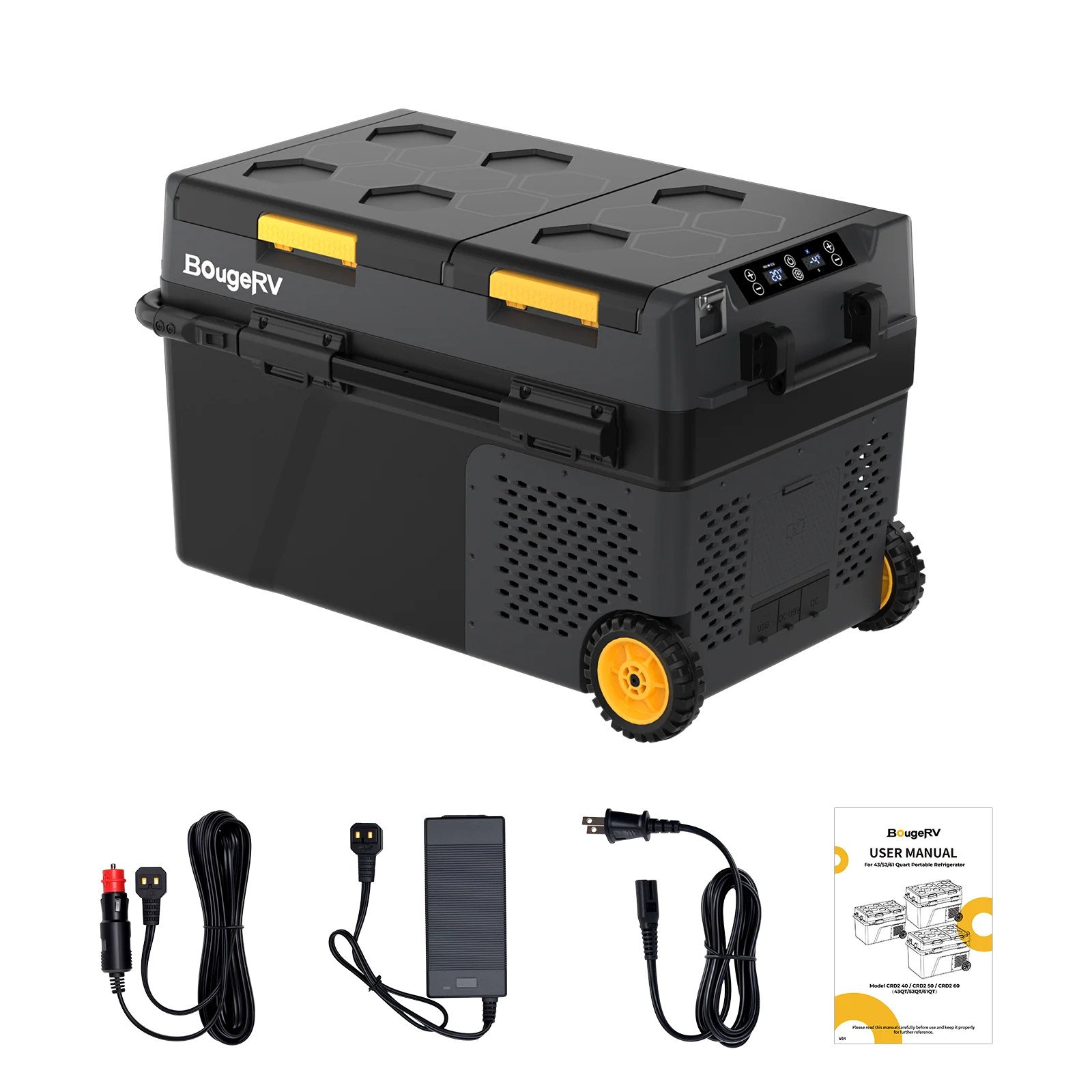 BougeRV CRD2 40L Dual Zone 12V Portable Fridge Freezer - Image 8