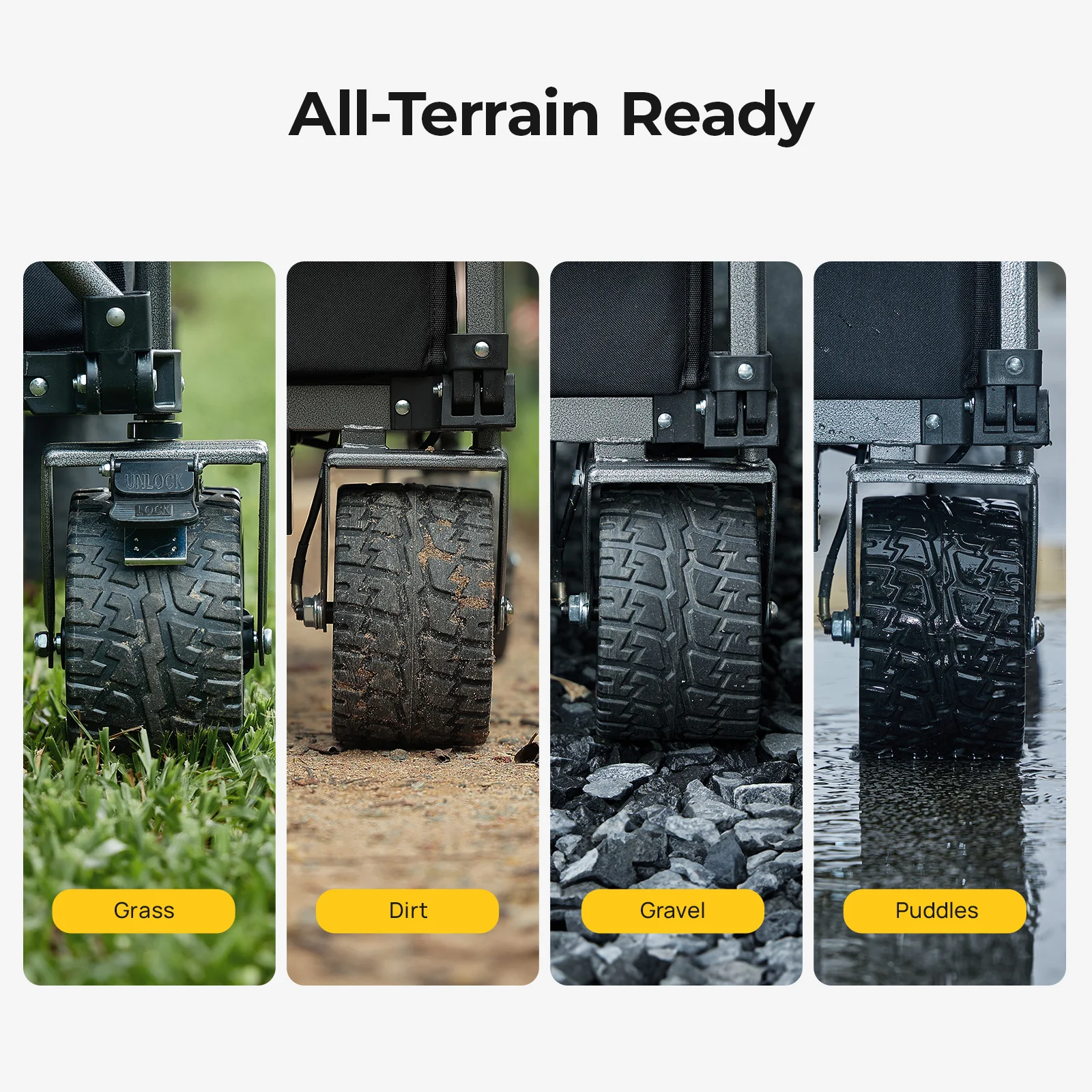 BougeRV Electric Foldable Utility Camping Wagon with Power Bank - Image 6