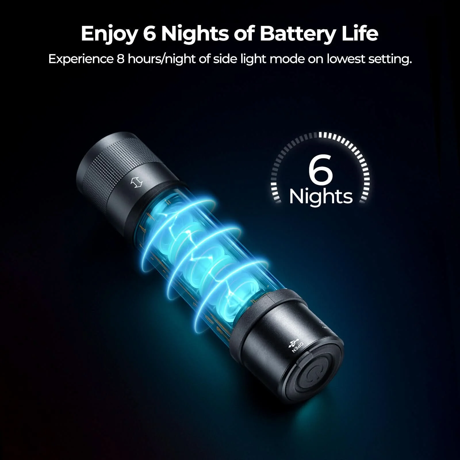 BougeRV FL01 Zoomable Camping Flashlight Outdoor Emergency Light - Image 7